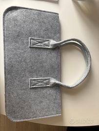 Borsa  in feltro grigio