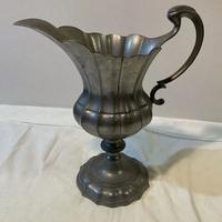 Vaso neobarocco in peltro vintage degli anni '50