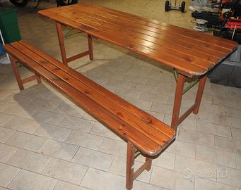 Tavoli e panche il legno massello pieghevoli