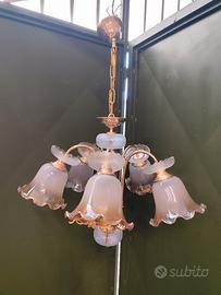 Lampadario Classico 5 luci dorato