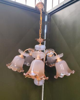 Lampadario Classico 5 luci dorato
