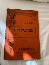 Libretto Opera Il Trovatore Giuseppe Verdi .