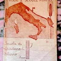 QUADERNO REGIE SCUOLE RURALI (COPERTINA) ANNI '30