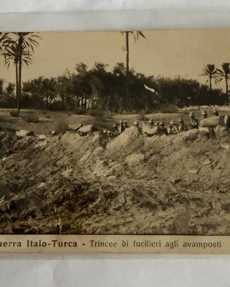 Cartolina Colonie Guerra Italo Turca - Trincee di