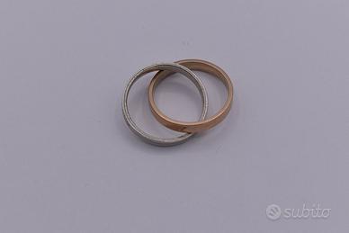 Anello Tiffany intrecciato 1837 oro rosa e argento
