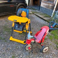 Seggiolino e triciclo