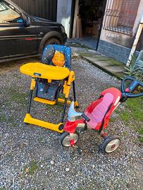 Seggiolino e triciclo