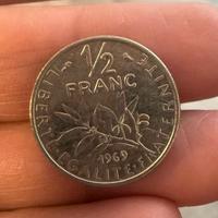 Moneta 1/2 Franc 1969 - Francia - Alta qualità