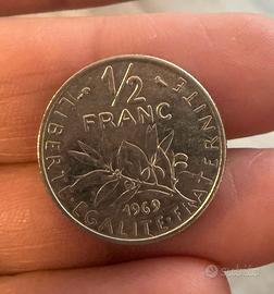 Moneta 1/2 Franc 1969 - Francia - Alta qualità