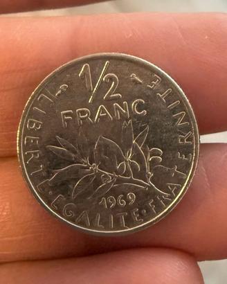 Moneta 1/2 Franc 1969 - Francia - Alta qualità