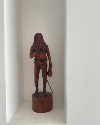 STATUETTA IN LEGNO INTEGLIATA A MANO - pezzo unico