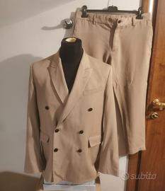 abito vestito uomo - completo beige cammello 