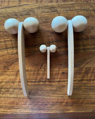 Set 3 strumenti i legno da massaggio