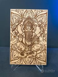 Quadretto inciso a laser: Ganesh