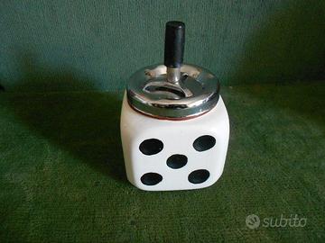 posacenere ceramica dado vintage