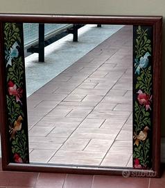 Specchio vintage con ricami a mano