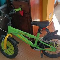 Bici Racing14" verde bimbo/a 4/5/6anni