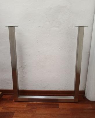 Gambe per tavolo a forma di U in acciaio