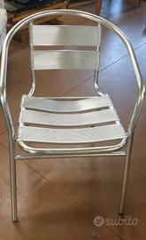 sedia alluminio impilabile 
