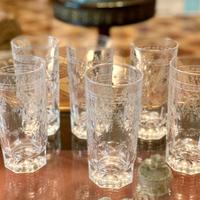 PREZIOSI BICCHIERI DA LIQUORE INCISI A MANO