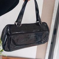 borsa a spalla Esprit nera lucida 