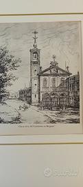 stampa antica di Bergamo xilografia rarissima 