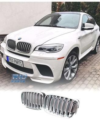 GRIGLIA BMW X5 E70 07-10 X6 E71 72 08-14 CROMO NER
