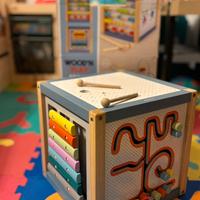 Cubo di legno multi attività