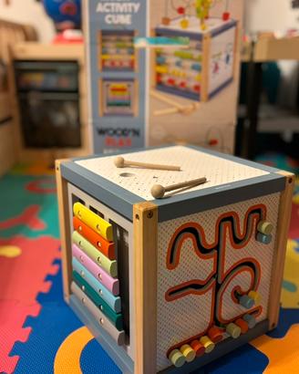 Cubo di legno multi attività