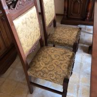 Sedie a trono in stile fiorentino, in legno