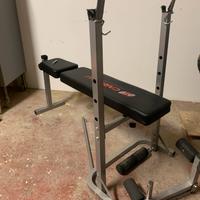 Panca per bilancere e pesi