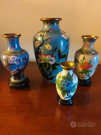 vasi cinesi in cloisonnè 