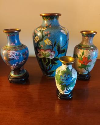 vasi cinesi in cloisonnè 