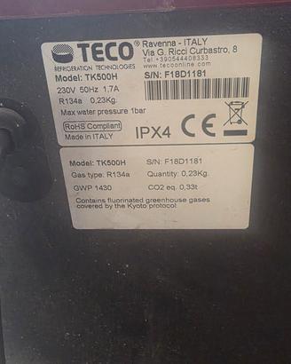 refrigeratore per acquario teco TK500H