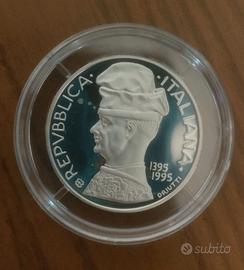 Lotto argento 5000 lire centenario Pisanello 1995