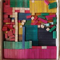 I numeri in colore Cuisenaire (listelli in legno)