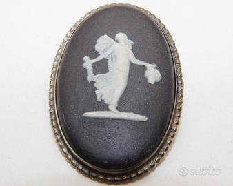 Wedgwood argento spilla neoclassico diaspro