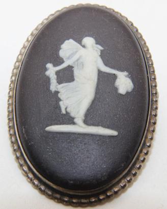 Wedgwood argento spilla neoclassico diaspro