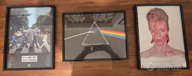 🎸 TRITTICO ICONICO ROCK – CORNICI CON VETRO 🎸