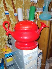 Scaldavivande per teiera in ceramica rossa L.32 cm