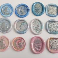 sigilli in ceralacca autoadesivi per nascita 