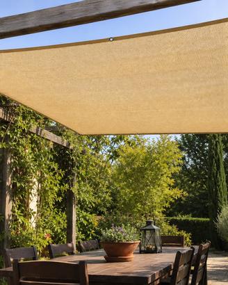 Telo beige per pergole e porticati rustici