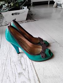 décolleté Marc Jacobs verde smeraldo 