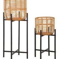 Rattan Coppia cm Ø 38X90-33X60