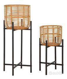 Rattan Coppia cm Ø 38X90-33X60