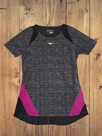 T-shirt Mizuno donna running grigio taglia M