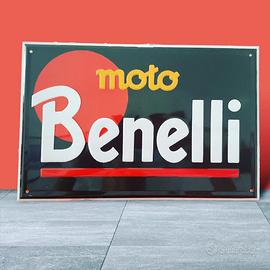 Insegna tabella Moto Benelli vintage garage