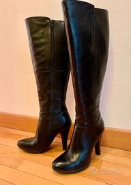 Stivale in vera pelle tacco 10