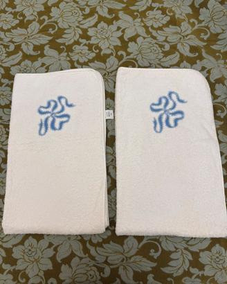 Set 2 asciugamani grandi 100% cotone barbacci