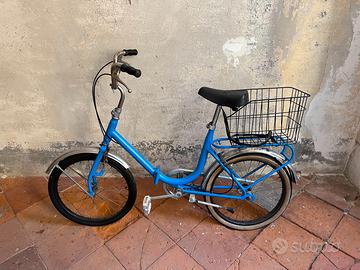 Bici Pieghevole Vintage Blu 'Graziella'